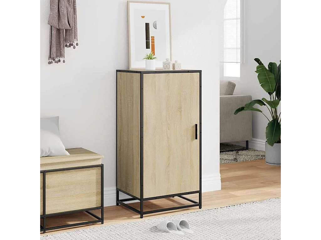 Étagère à chaussures chêne sonoma 48x38x97,5 cm bois ingénierie