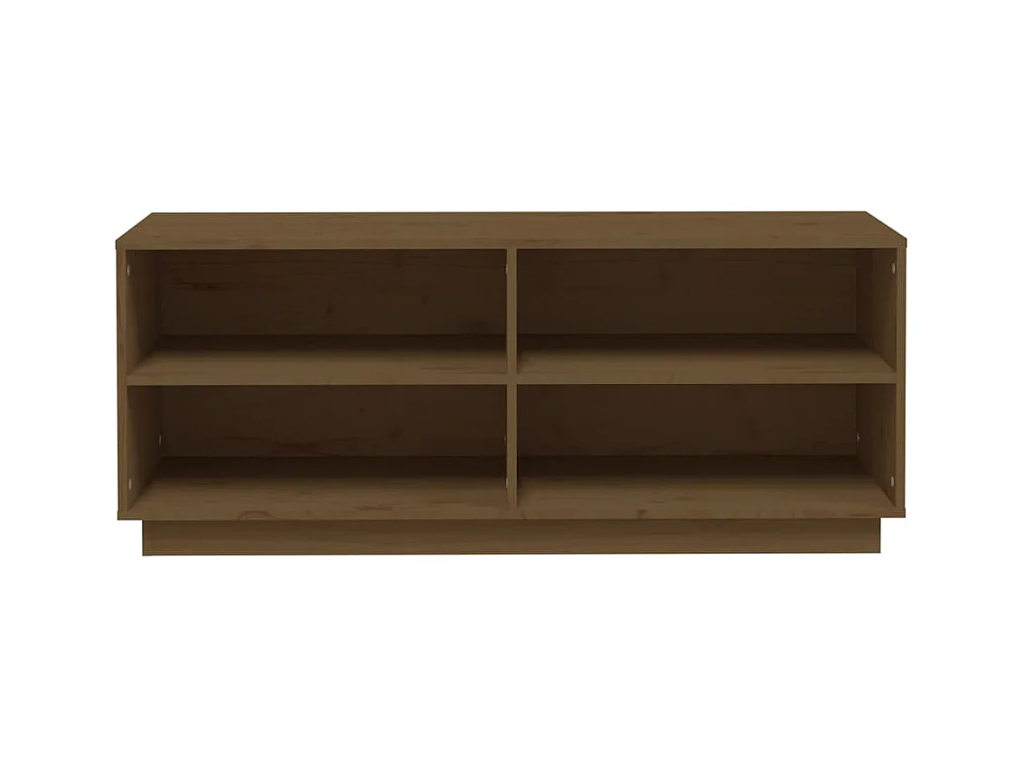 Armoire à chaussures Marron miel 110x34x45cm Bois de pin massif