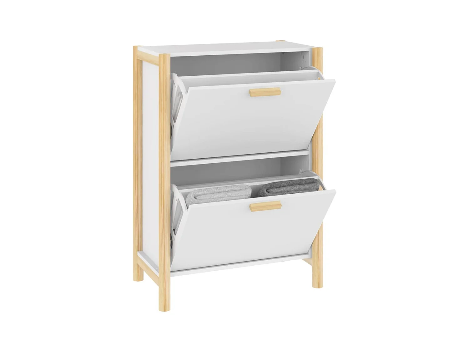 Armoire à chaussures Blanc 57,5x33x80 cm Bois d'ingénierie