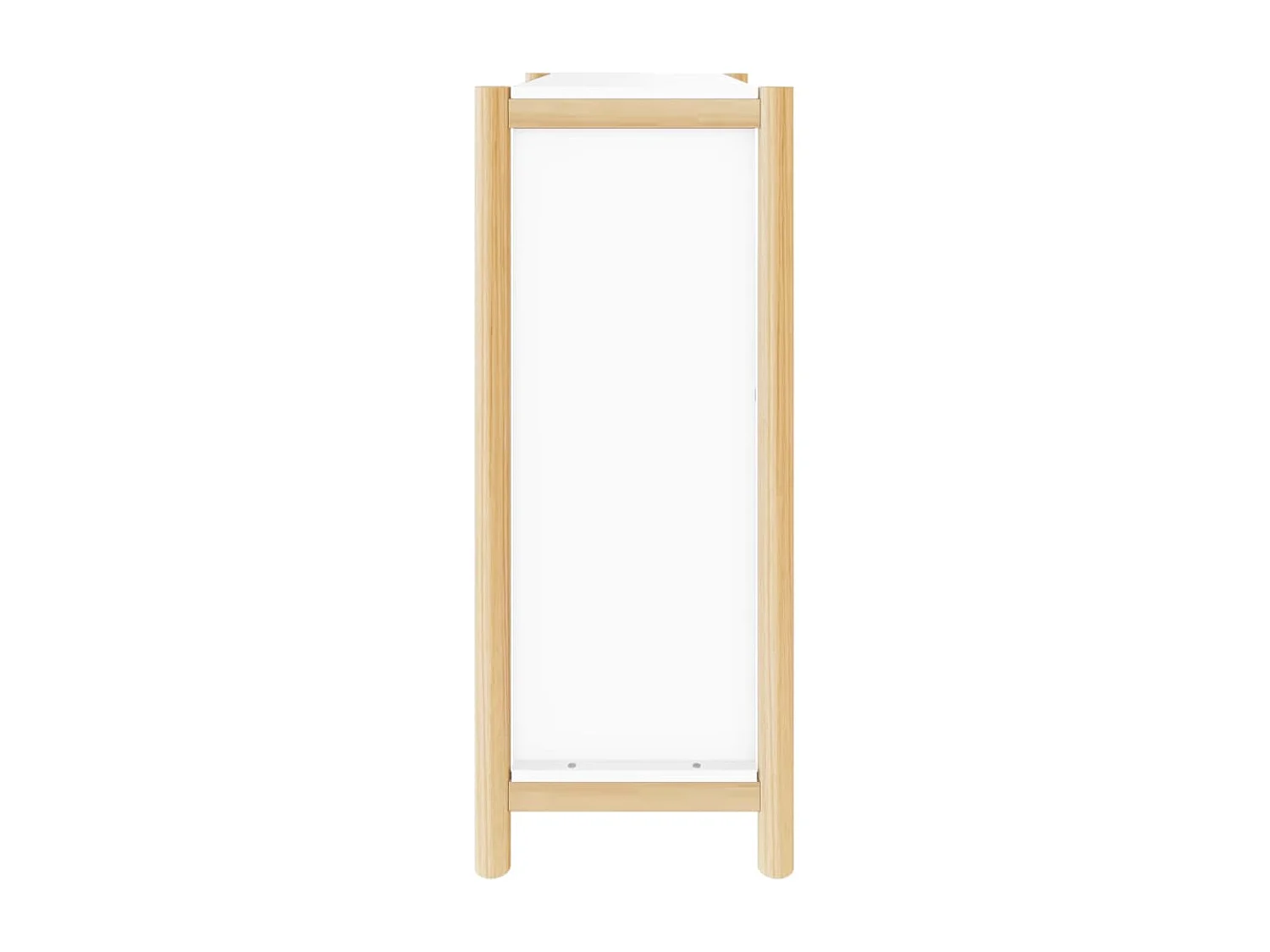 Weißer Schuhschrank 57,5 x 33 x 80 cm Holzwerkstoff