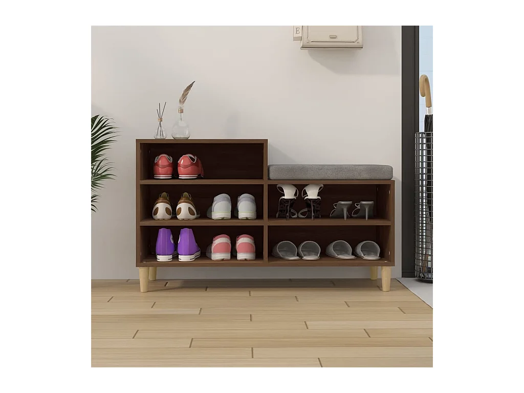 Armoire à chaussures Chêne marron 102x36x60cm Bois d'ingénierie