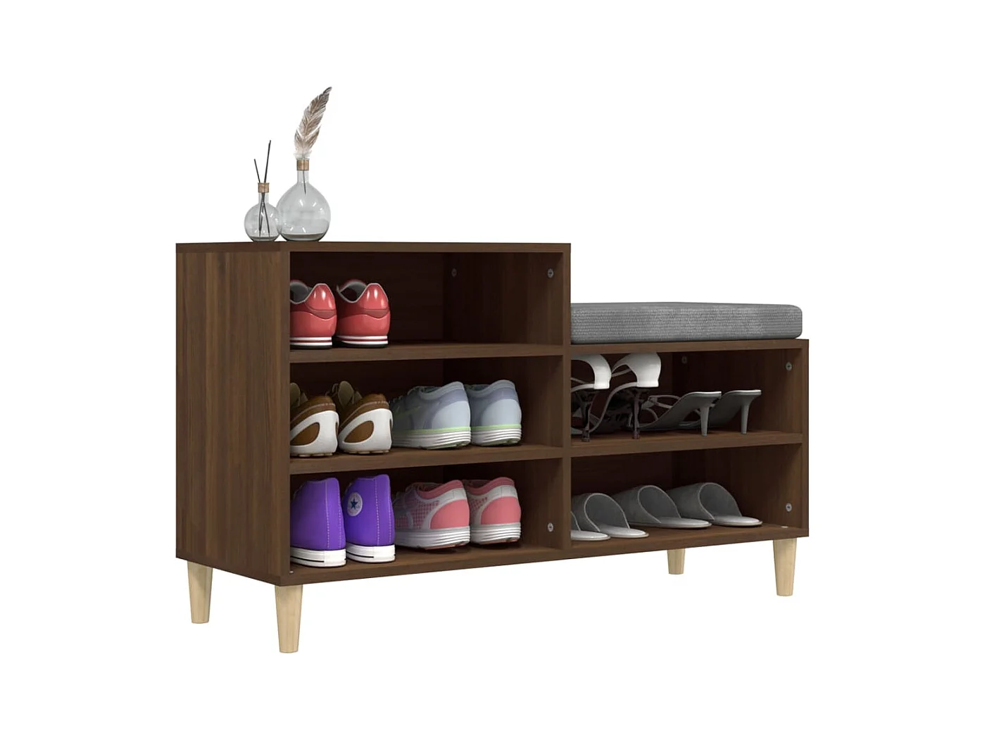 Armoire à chaussures Chêne marron 102x36x60cm Bois d'ingénierie