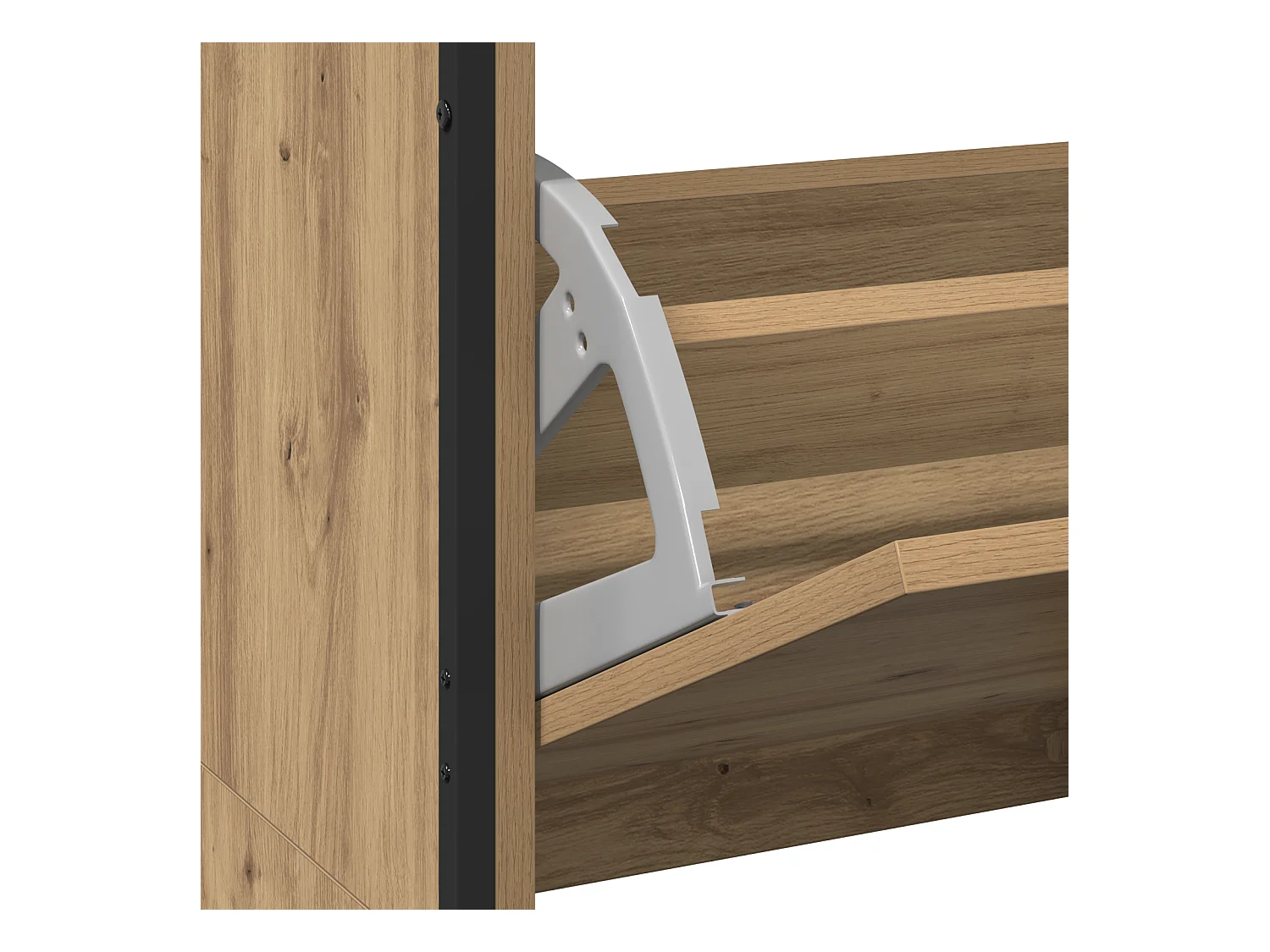 Cabinet à chaussures avec 4 tiroirs rabattables Chêne artisanal 100x34x112 cm