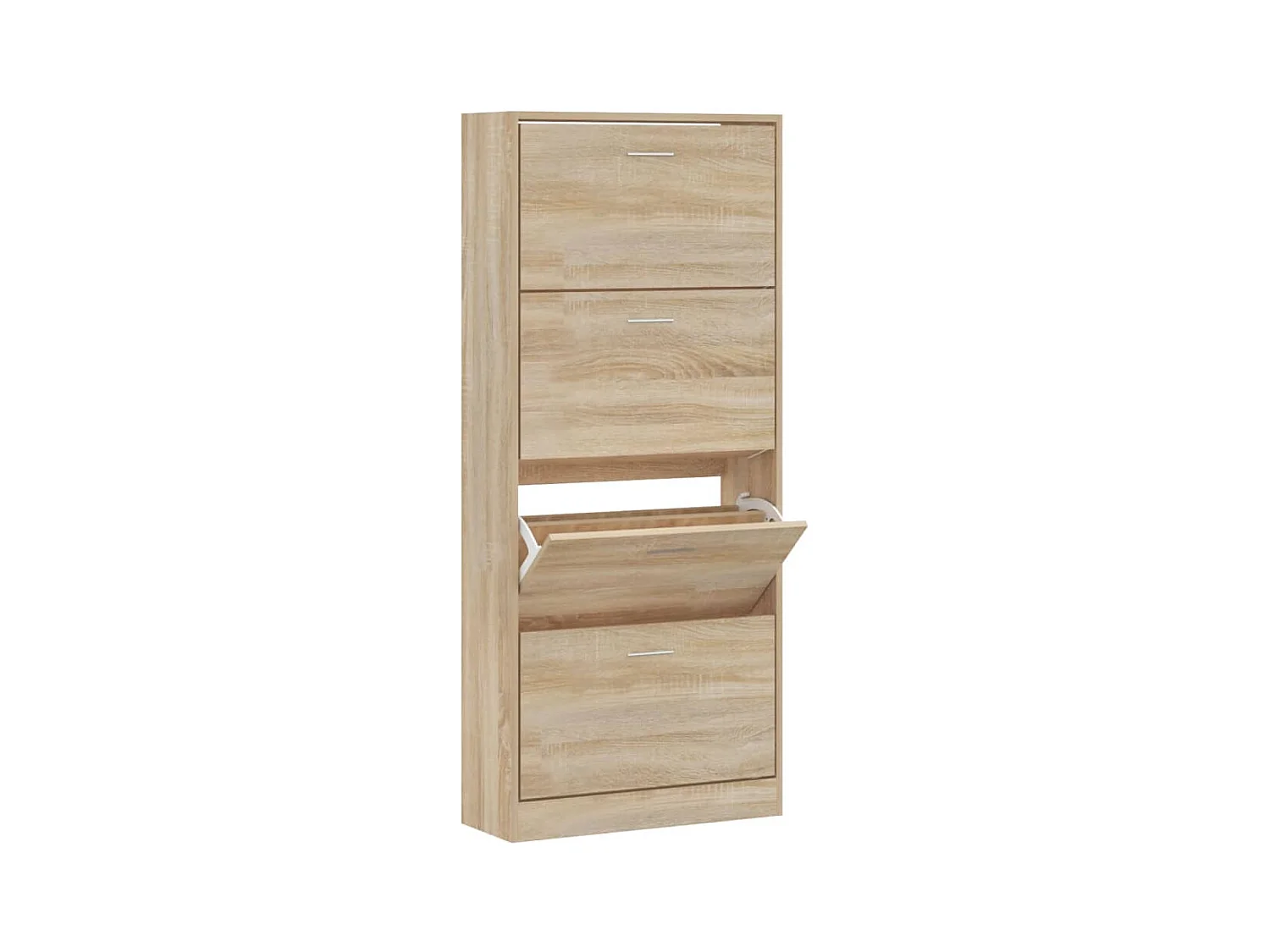 Armoire à chaussures Chêne sonoma 63x24x147cm Bois d'ingénierie