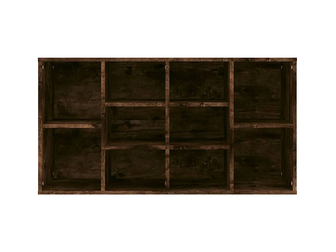 Panca portascarpe in rovere affumicato 103x30x54,5 cm in legno ingegnerizzato