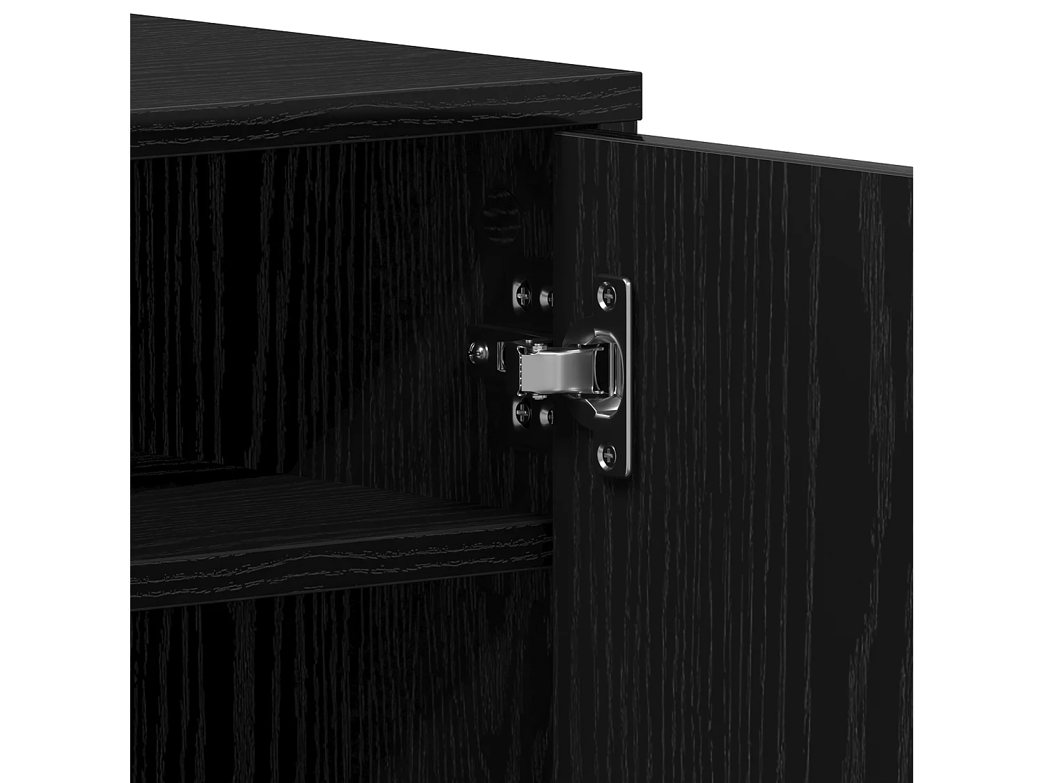 Meuble à chaussures Chêne noir 32x35x92 cm en bois composite