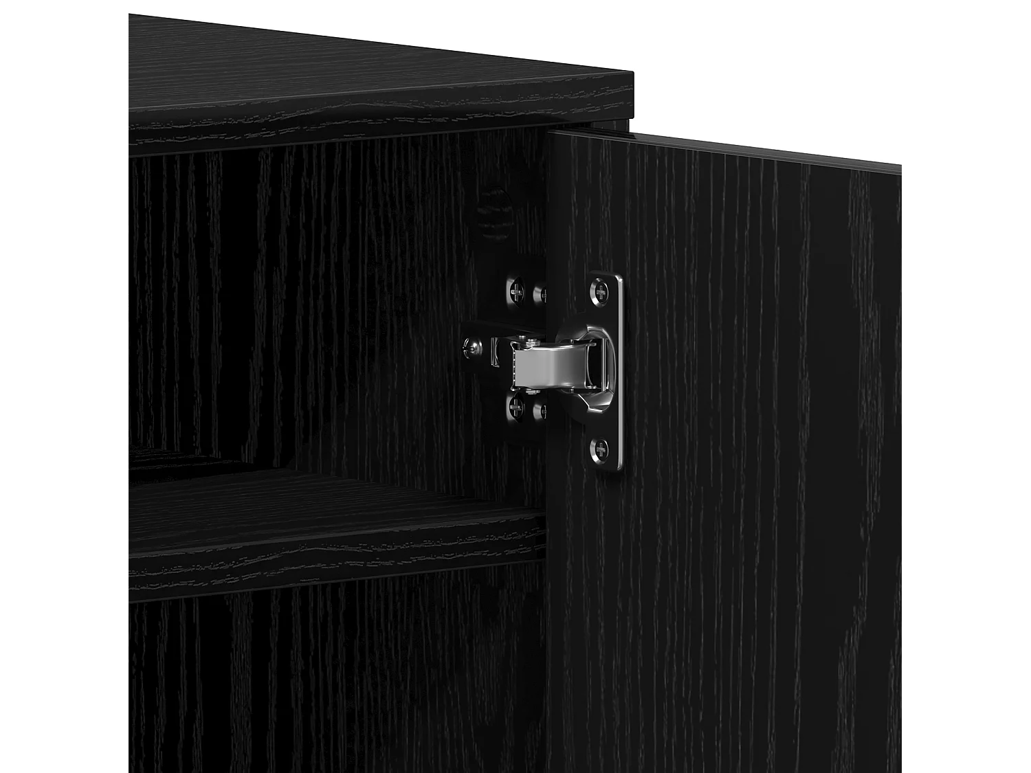 Meuble à chaussures Chêne noir 32x35x92 cm en bois composite