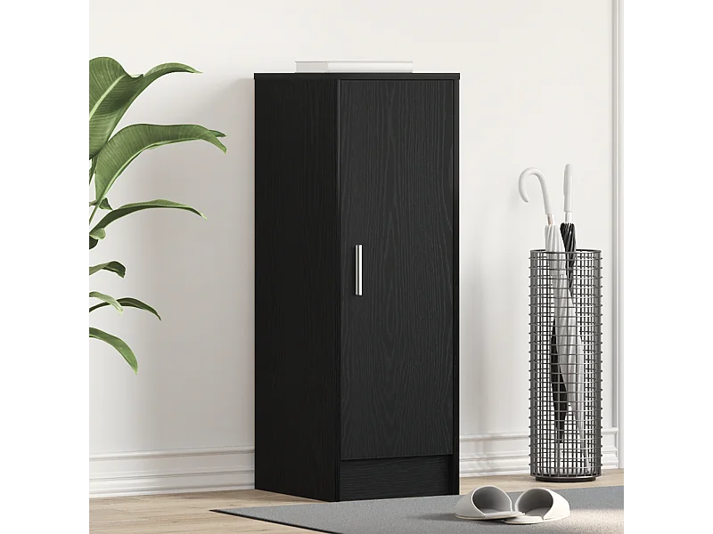Meuble à chaussures Chêne noir 32x35x92 cm en bois composite