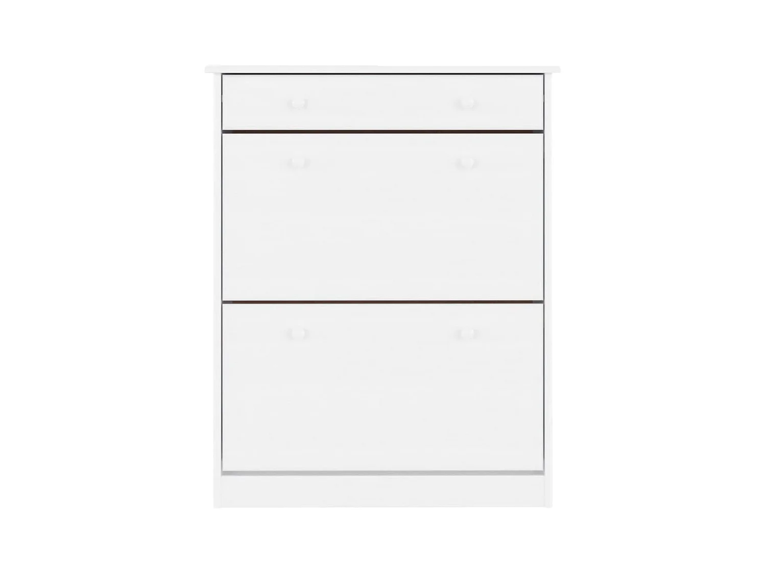 Armoire à chaussures blanc 77x35x96 cm bois massif de pin