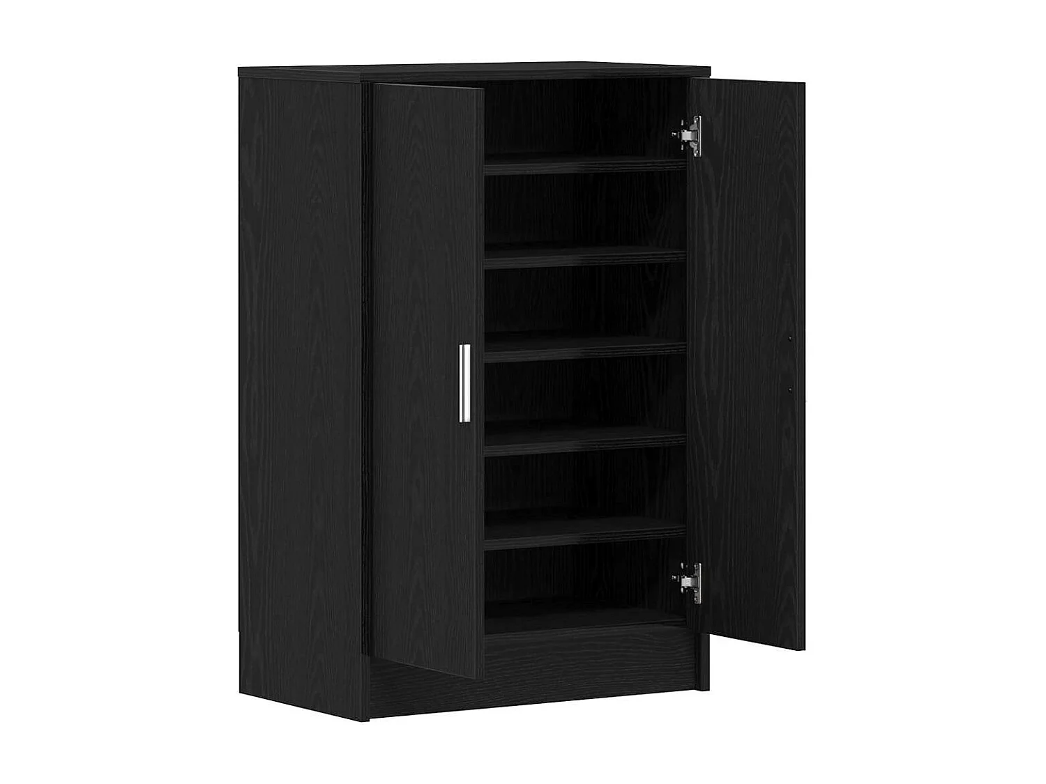 Armoire à chaussures chêne noir 60x35x92 cm bois d'ingénierie