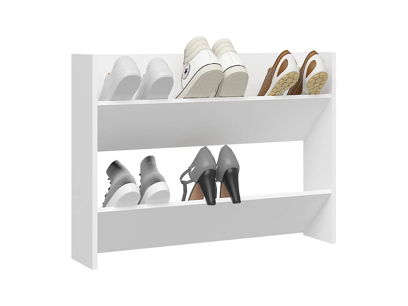 Armoire à chaussures murale Blanc 80x18x60 cm Aggloméré