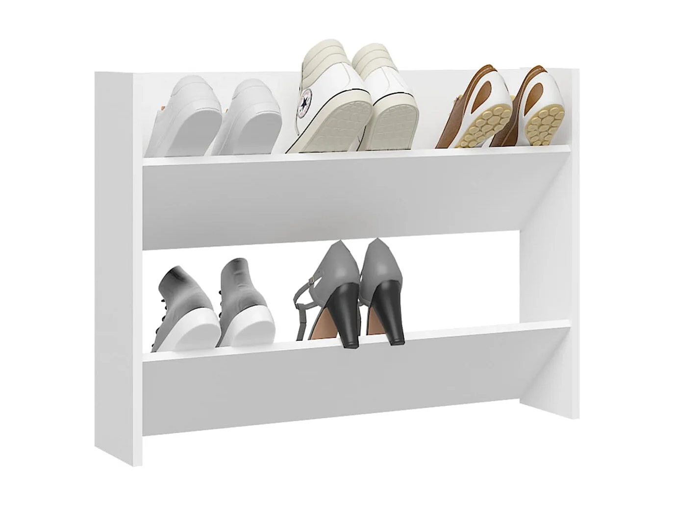 Armoire à chaussures murale Blanc 80x18x60 cm Aggloméré