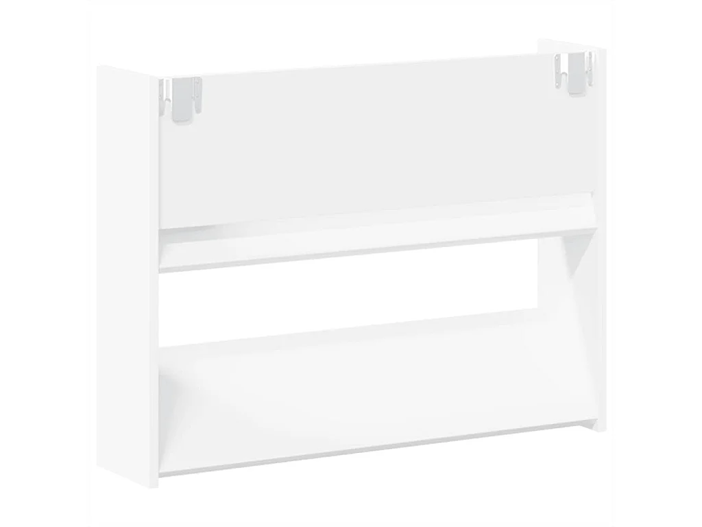 Armoire à chaussures murale Blanc 80x18x60 cm Aggloméré