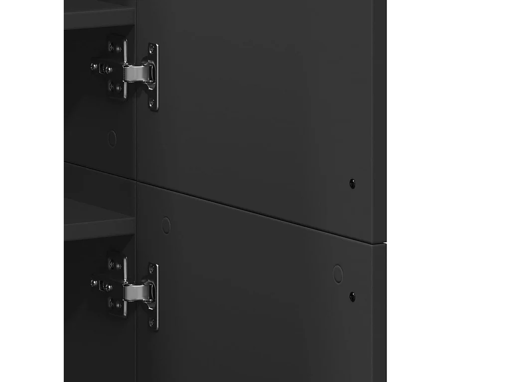 Armoire à chaussures Noir 80x39x178 cm Bois d'ingénierie