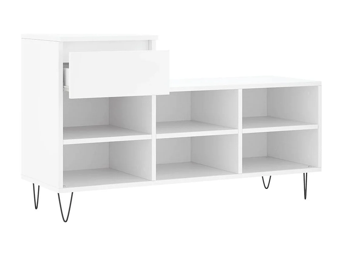 Armoire à chaussures Blanc 102x36x60 cm Bois d'ingénierie