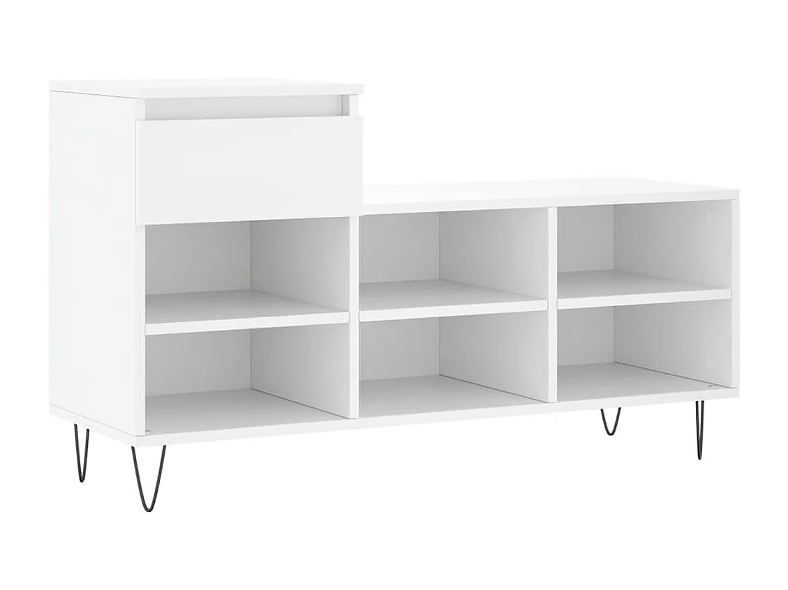 Armoire à chaussures Blanc 102x36x60 cm Bois d'ingénierie