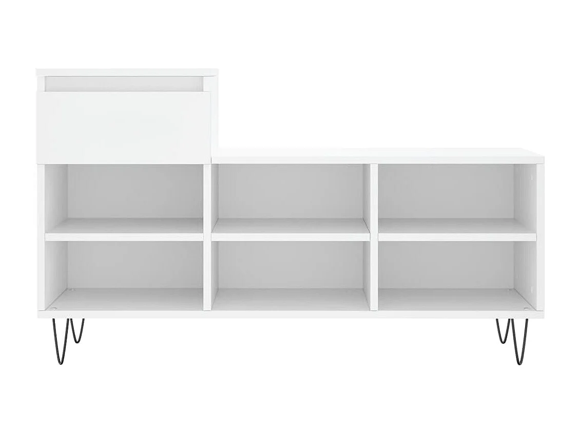 Armoire à chaussures Blanc 102x36x60 cm Bois d'ingénierie