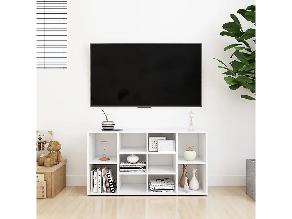 Banco zapatero blanco 103x30x54,5 cm Madera de ingeniería