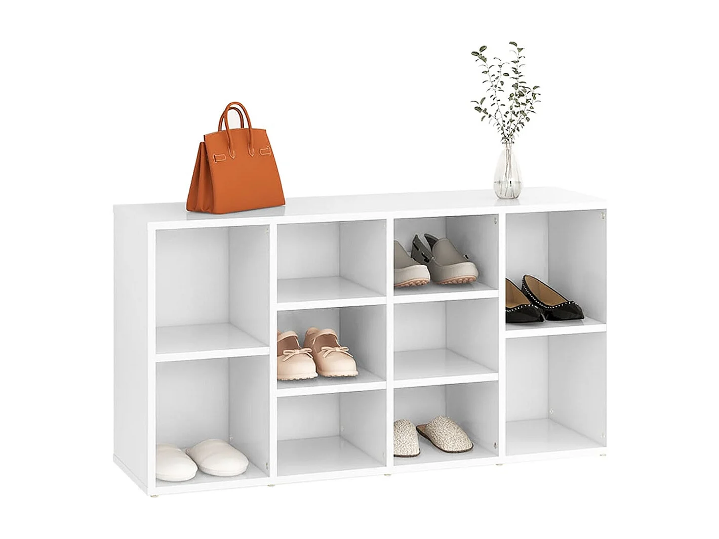 Banco zapatero blanco 103x30x54,5 cm Madera de ingeniería