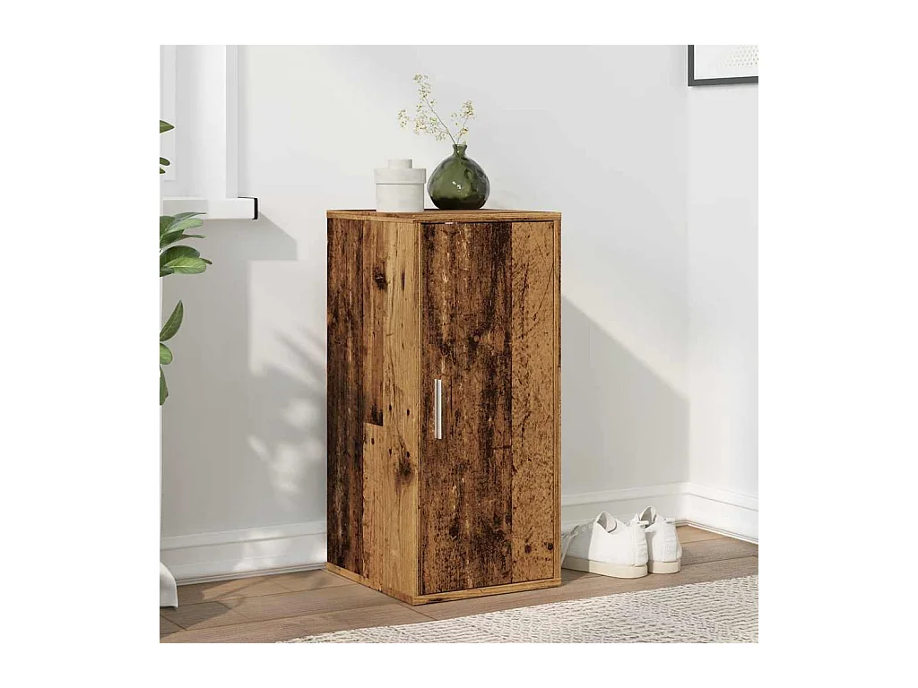 Armoire à chaussures vieux bois 32x35x70 cm bois d'ingénierie