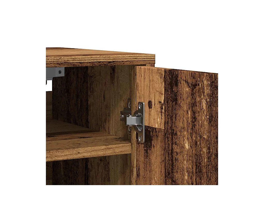 Armoire à chaussures vieux bois 32x35x70 cm bois d'ingénierie