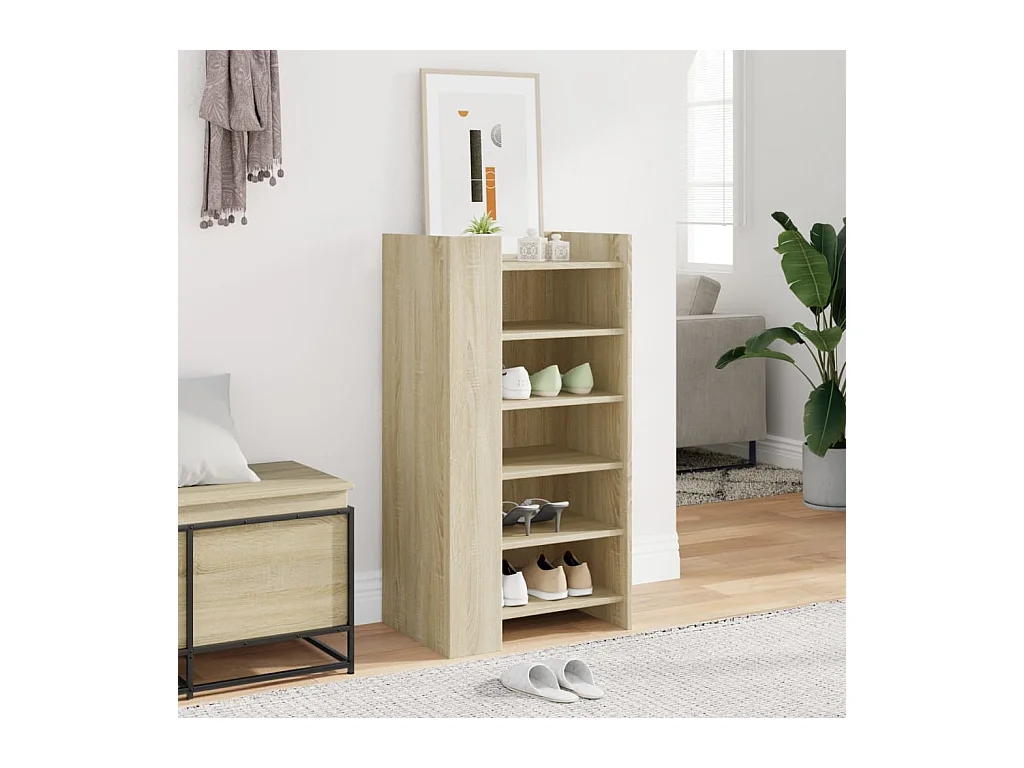Armoire à chaussures chêne sonoma 52x37,5x100 cm