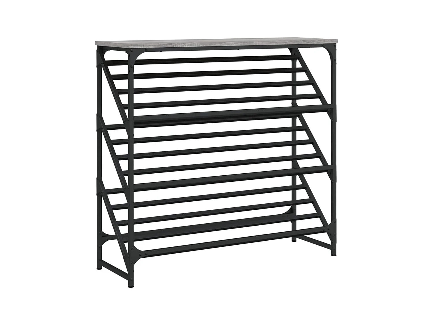 Scarpiera Sonoma grigia 90x30x85 cm in legno ingegnerizzato