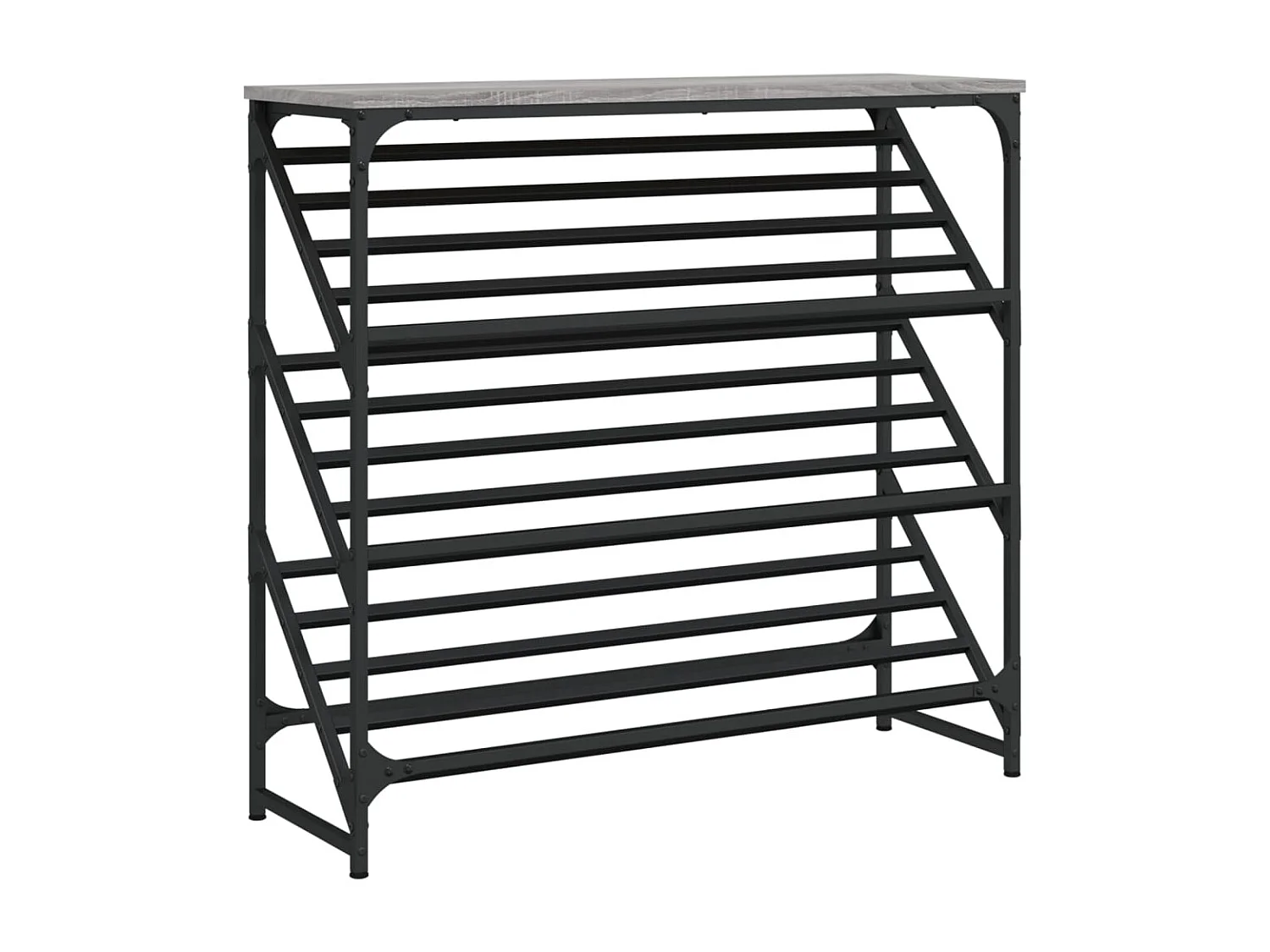 Zapatero Sonoma gris 90x30x85 cm madera de ingeniería