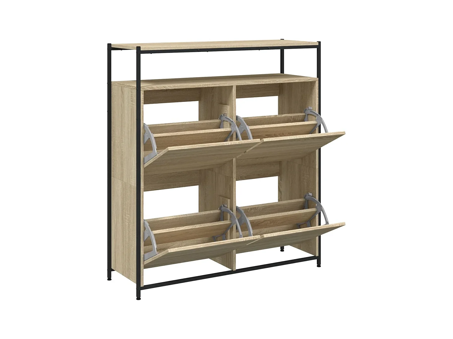 Armoire à chaussures 4 tiroirs rabattables chêne sonoma