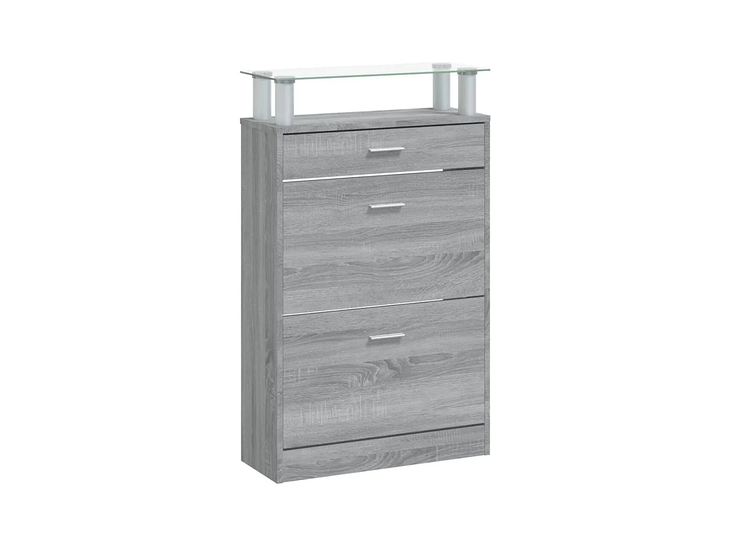 Armoire à chaussures Sonoma gris 63x24x104 cm Bois d'ingénierie