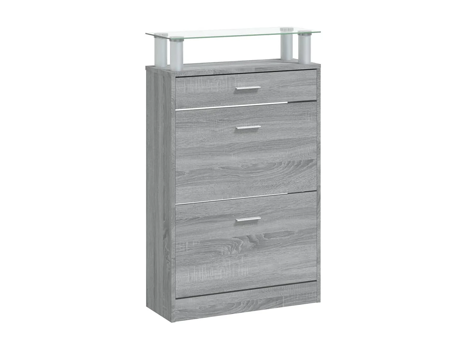 Scarpiera Sonoma grigia 63x24x104 cm in legno ingegnerizzato