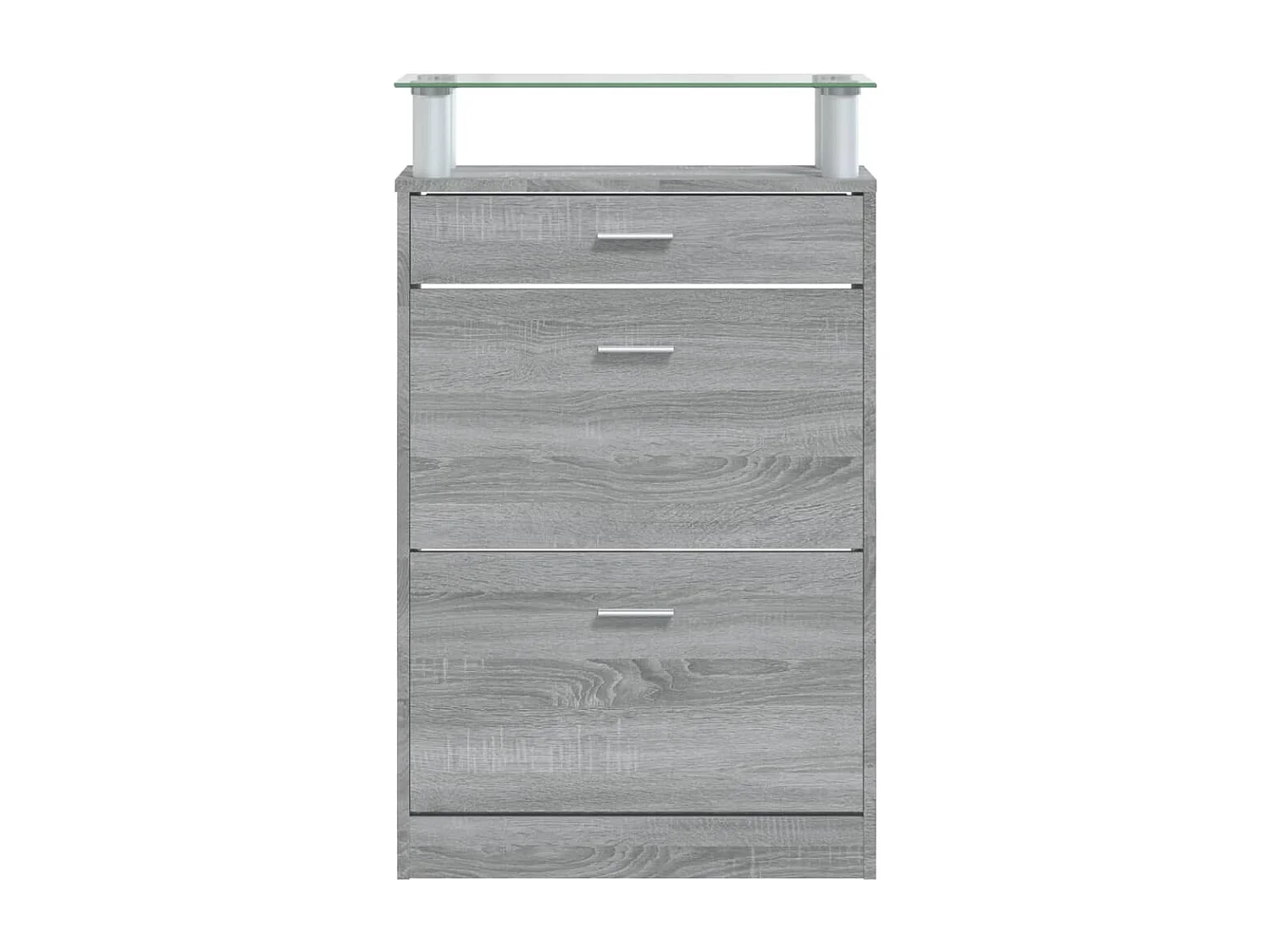 Scarpiera Sonoma grigia 63x24x104 cm in legno ingegnerizzato