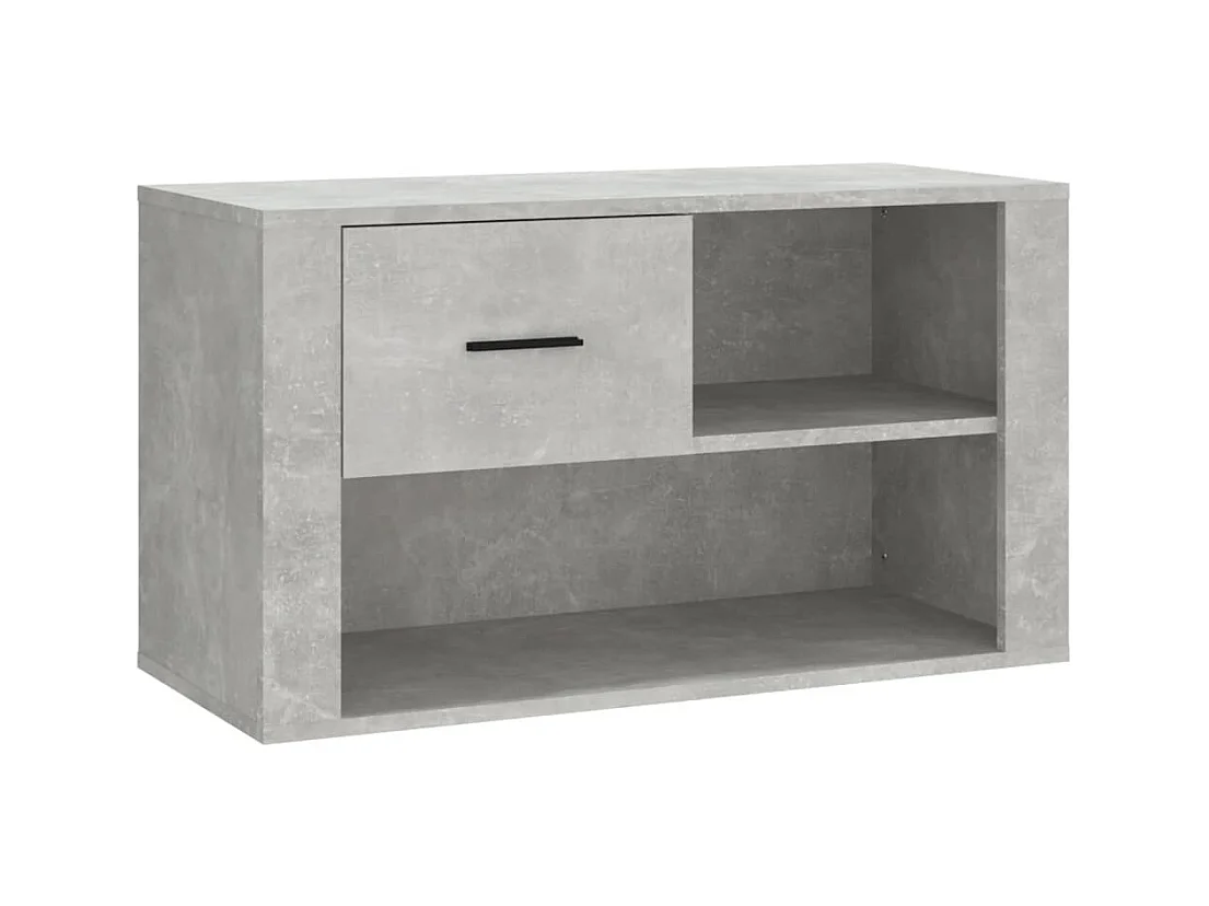 Zapatero gris hormigón 80x35x45 cm Madera de ingeniería