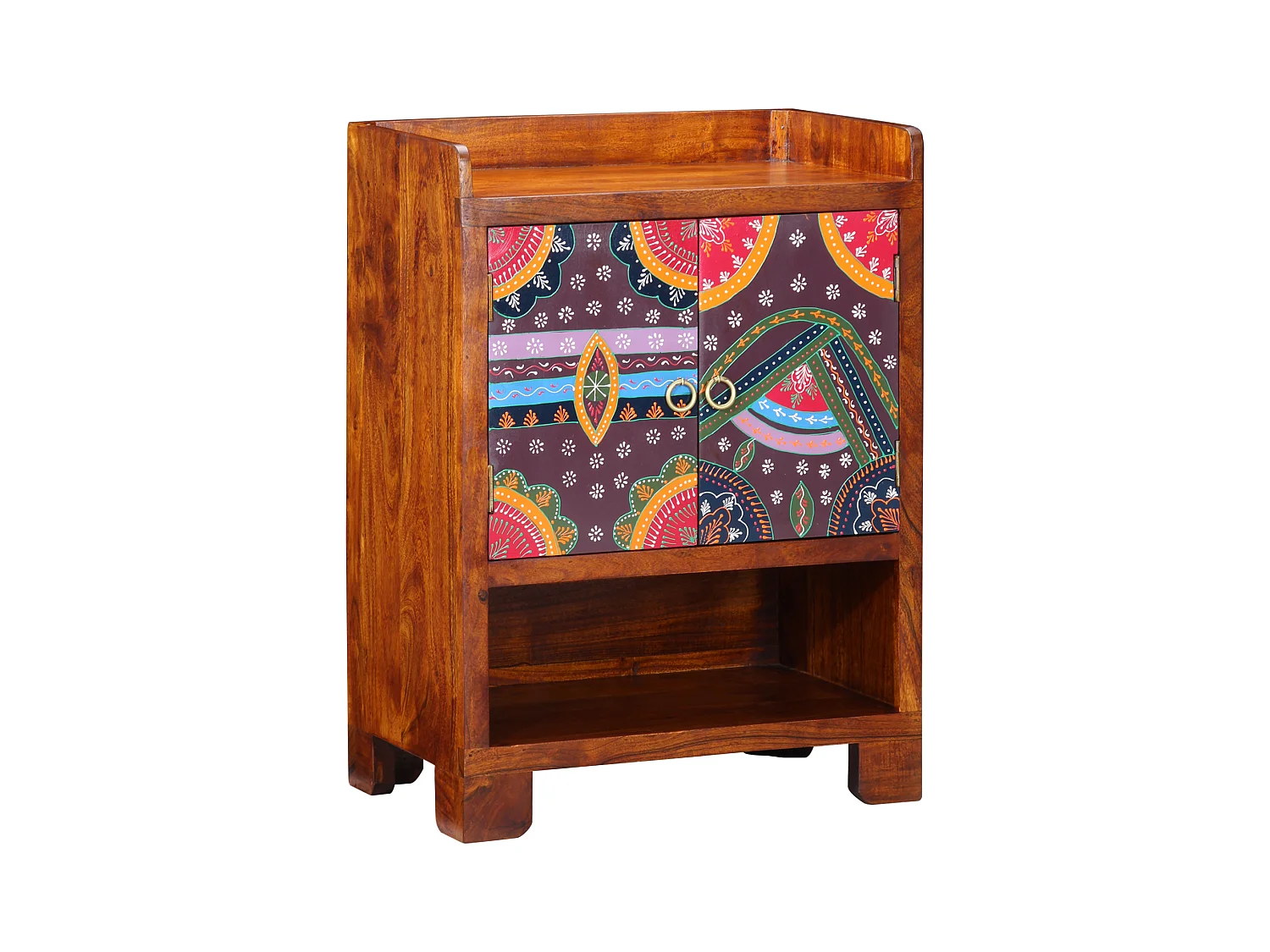 Scarpiera 55x35x75 cm in legno massello di acacia