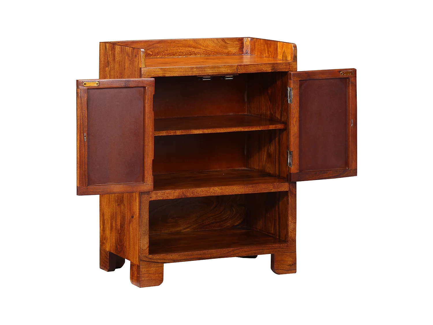 Scarpiera 55x35x75 cm in legno massello di acacia