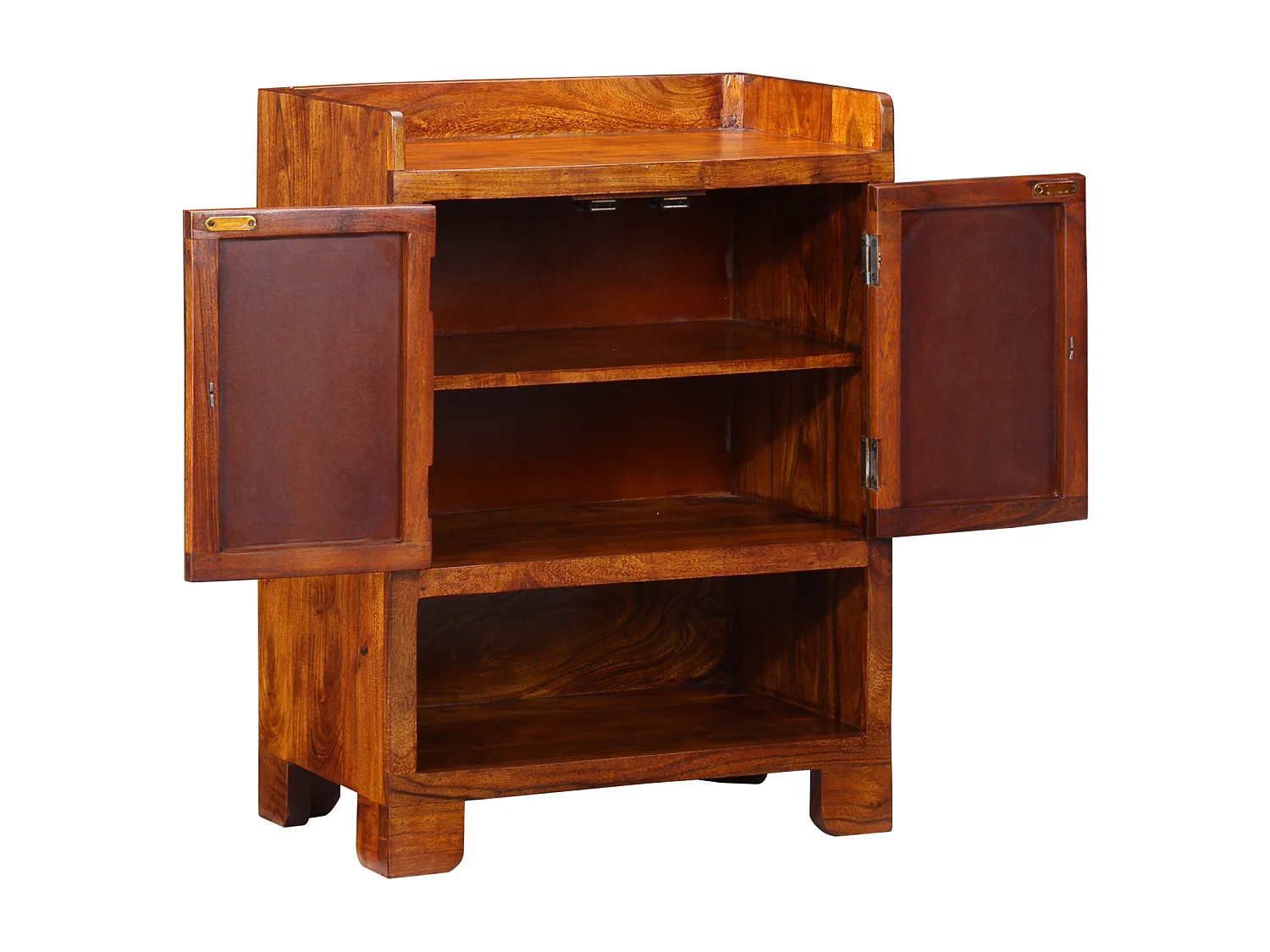 Meuble à chaussures 55x35x75 cm en bois solide d'acacia