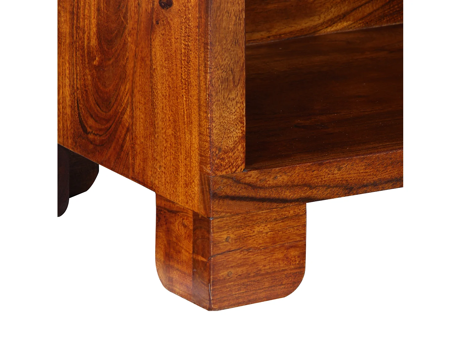 Meuble à chaussures 55x35x75 cm en bois solide d'acacia