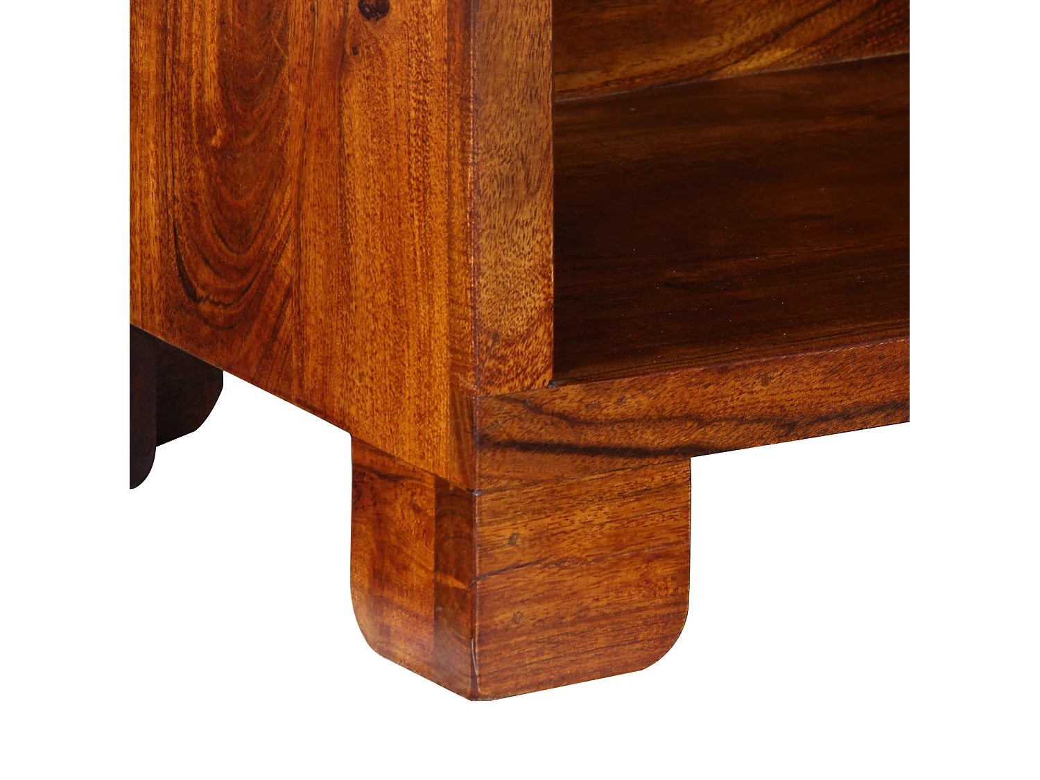 Meuble à chaussures 55x35x75 cm en bois solide d'acacia