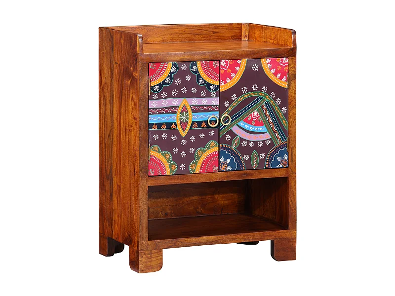 Meuble à chaussures 55x35x75 cm en bois solide d'acacia