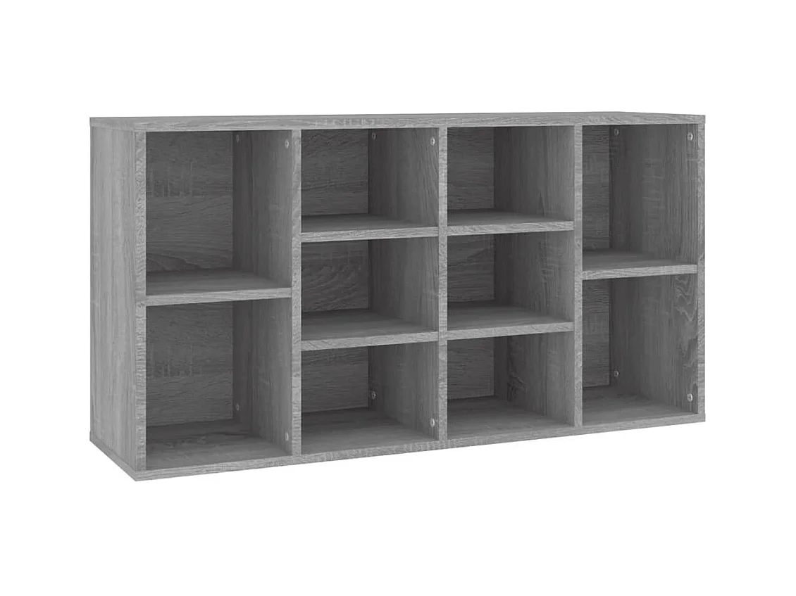 Banco zapatero Sonoma gris 103x30x54,5 cm Madera de ingeniería