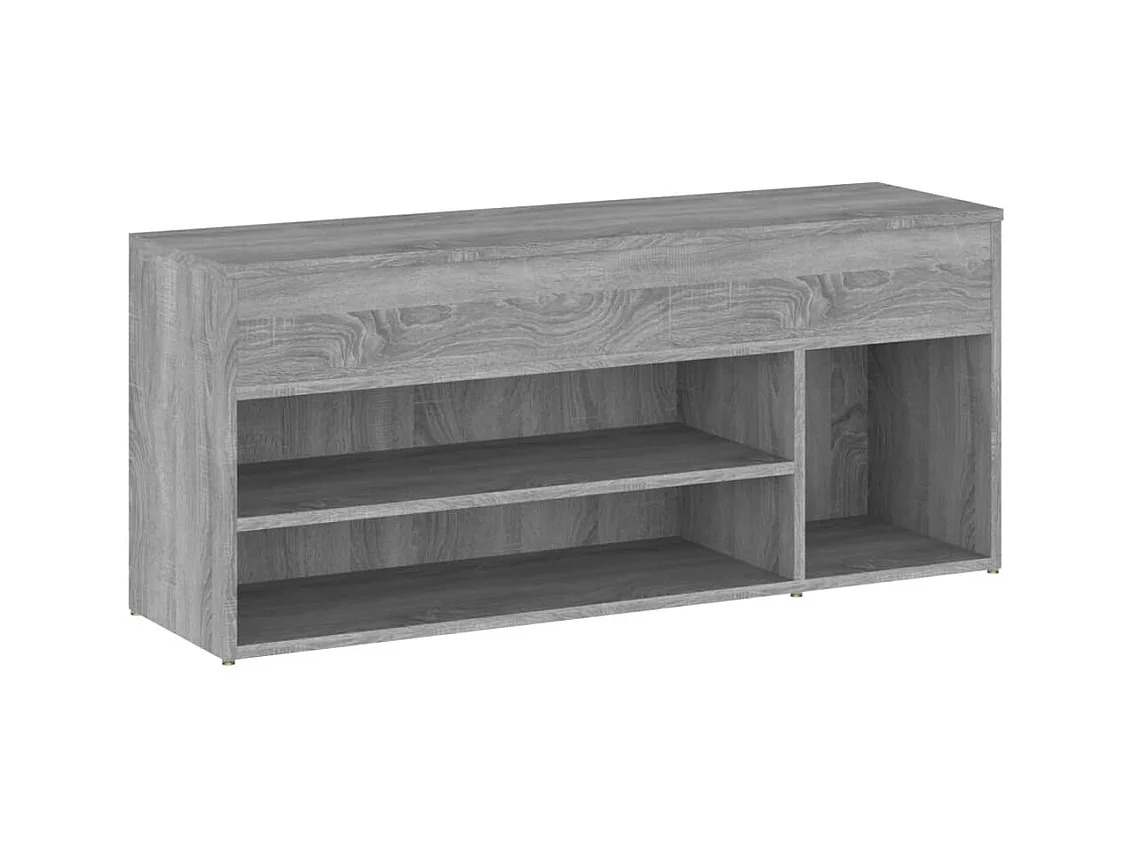 Sonoma grijze schoenenbank 105x30x45 cm Technisch hout