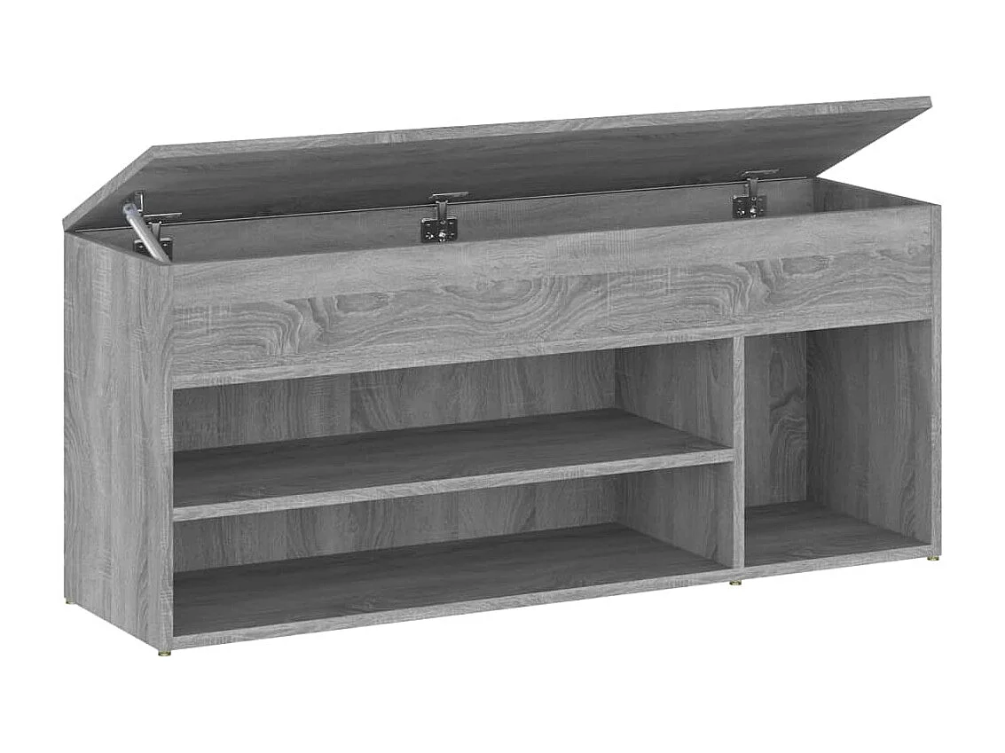 Sonoma grijze schoenenbank 105x30x45 cm Technisch hout