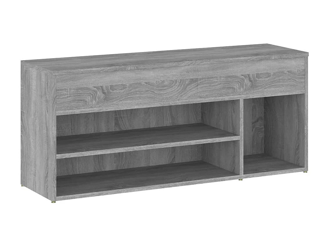 Sonoma grijze schoenenbank 105x30x45 cm Technisch hout