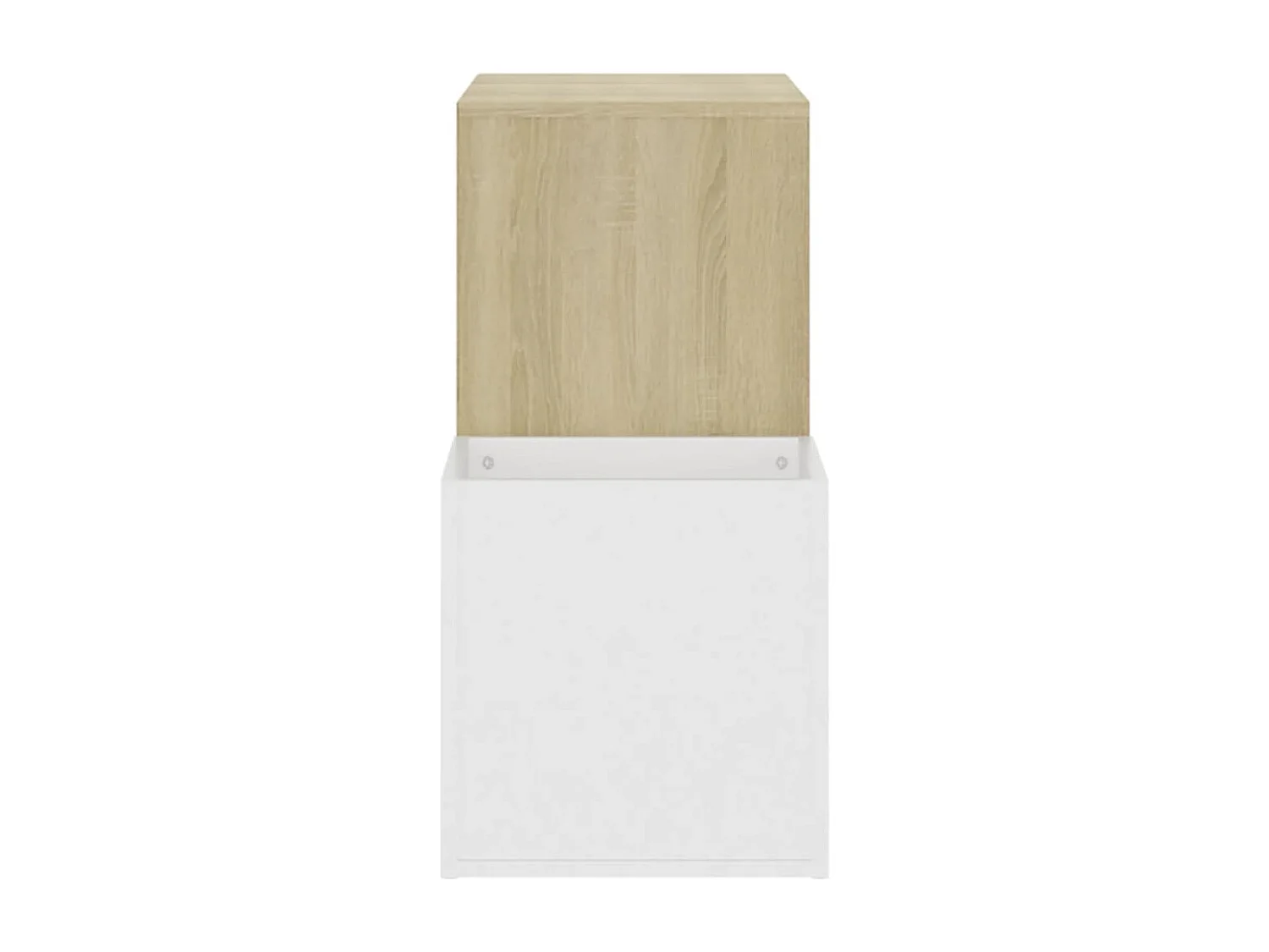 Zapatero de entrada de madera de ingeniería de roble Sonoma blanco