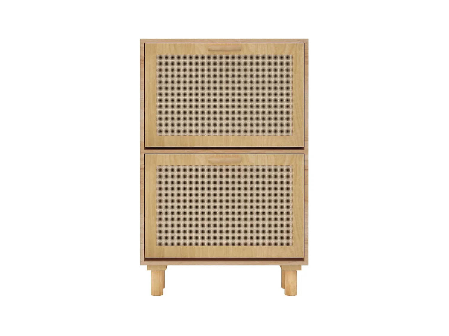 Armoire à chaussures Marron 52x25x80 cm Bois d'ingénierie/rotin