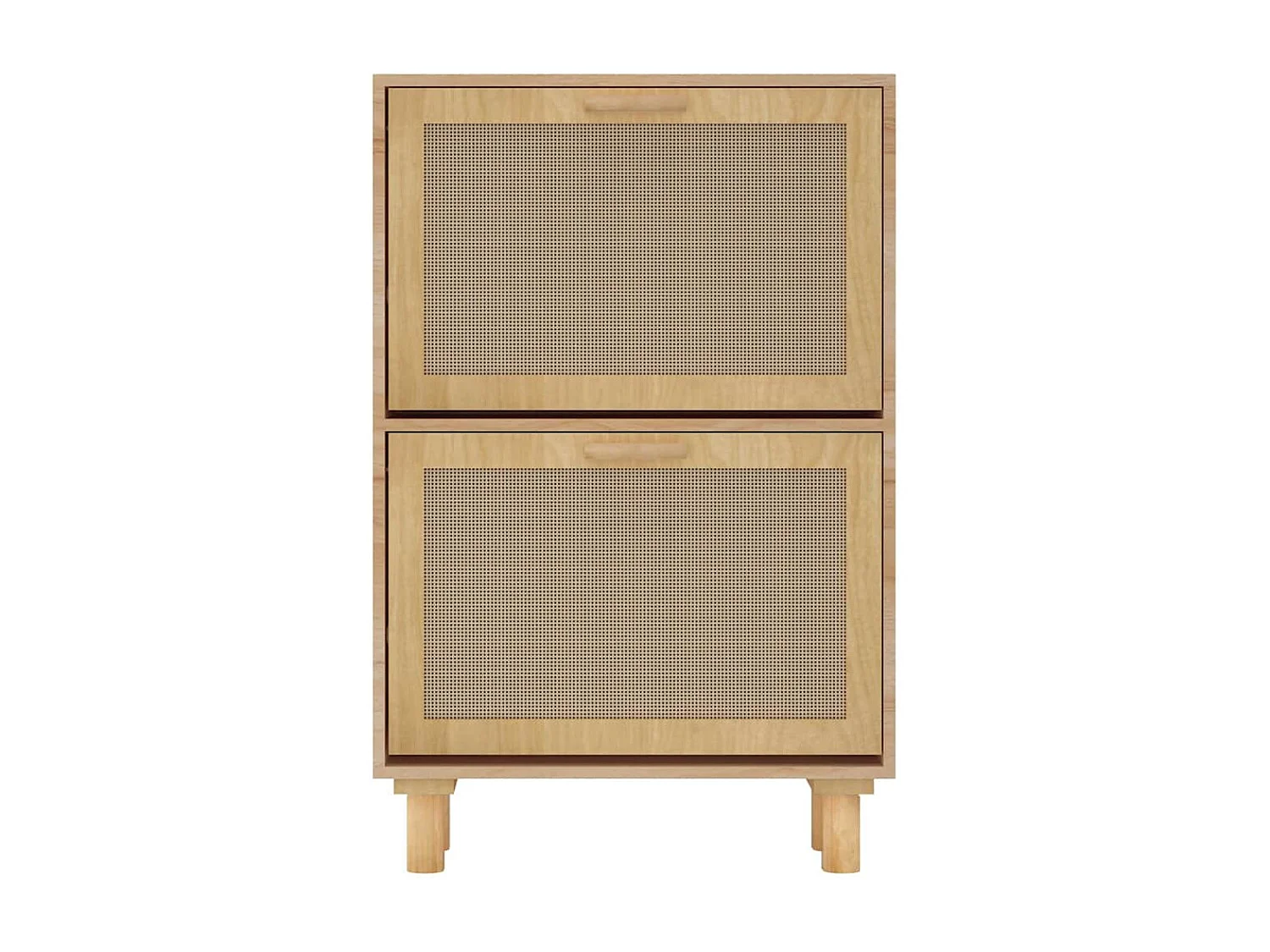 Zapatero marrón 52x25x80 cm Madera de ingeniería/Ratán