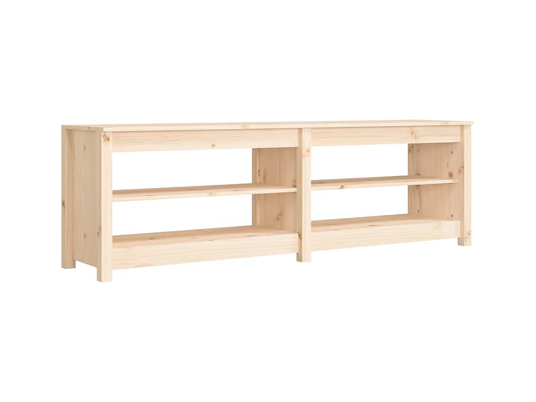 Banc à chaussures 160x36,5x50 cm Bois de pin massif