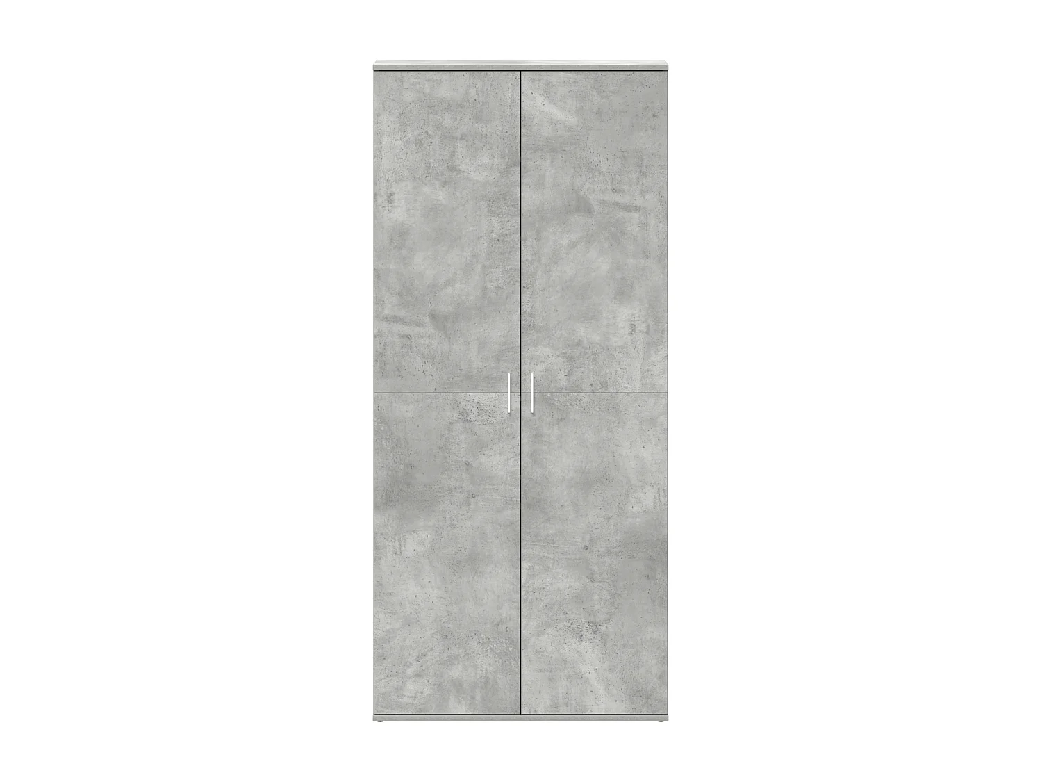 Betongrijze schoenenkast 80x39x180 cm van spaanplaat