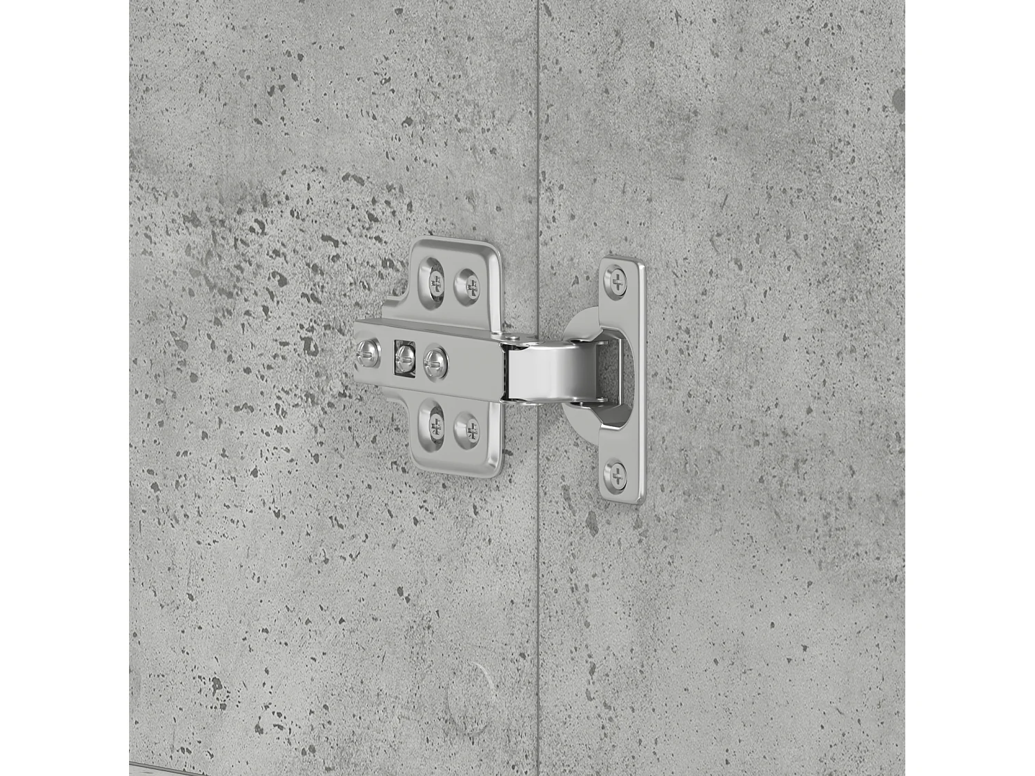 Betongrijze schoenenkast 80x39x180 cm van spaanplaat