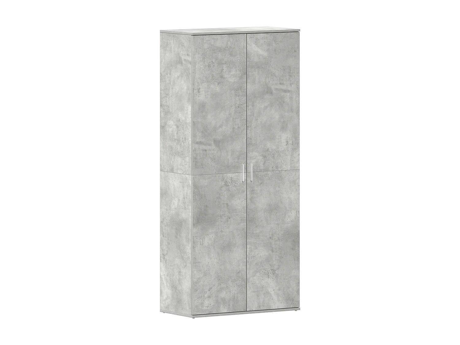 Armoire à chaussures gris béton 80x39x180 cm en bois aggloméré